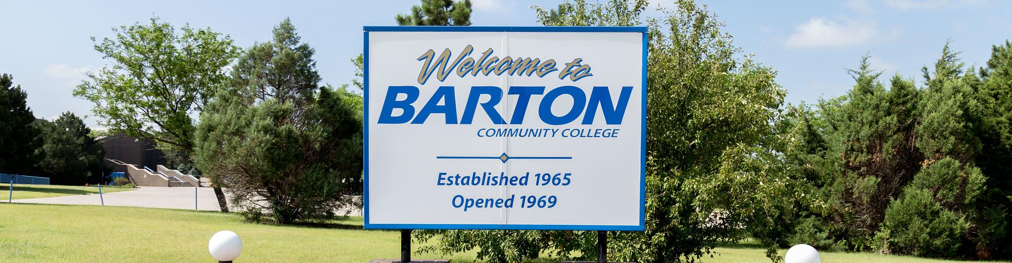 Welcome to Barton sign