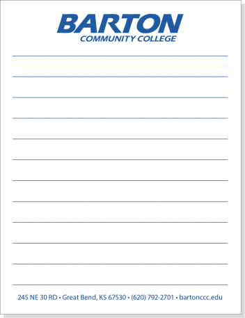 Lined notepad