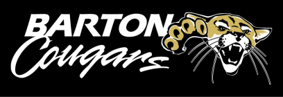 Barton Cougars color with white lettering shown on black