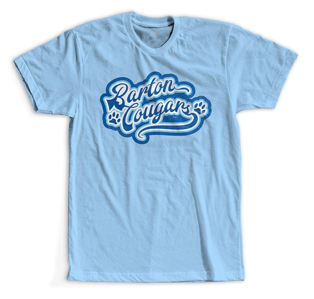 Light blue Barton Cougars shirt