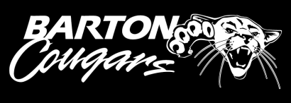 Mascot logo horizontal white shown on black
