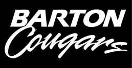Barton Cougars white shown on black