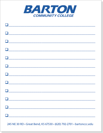 Checkbox notepad