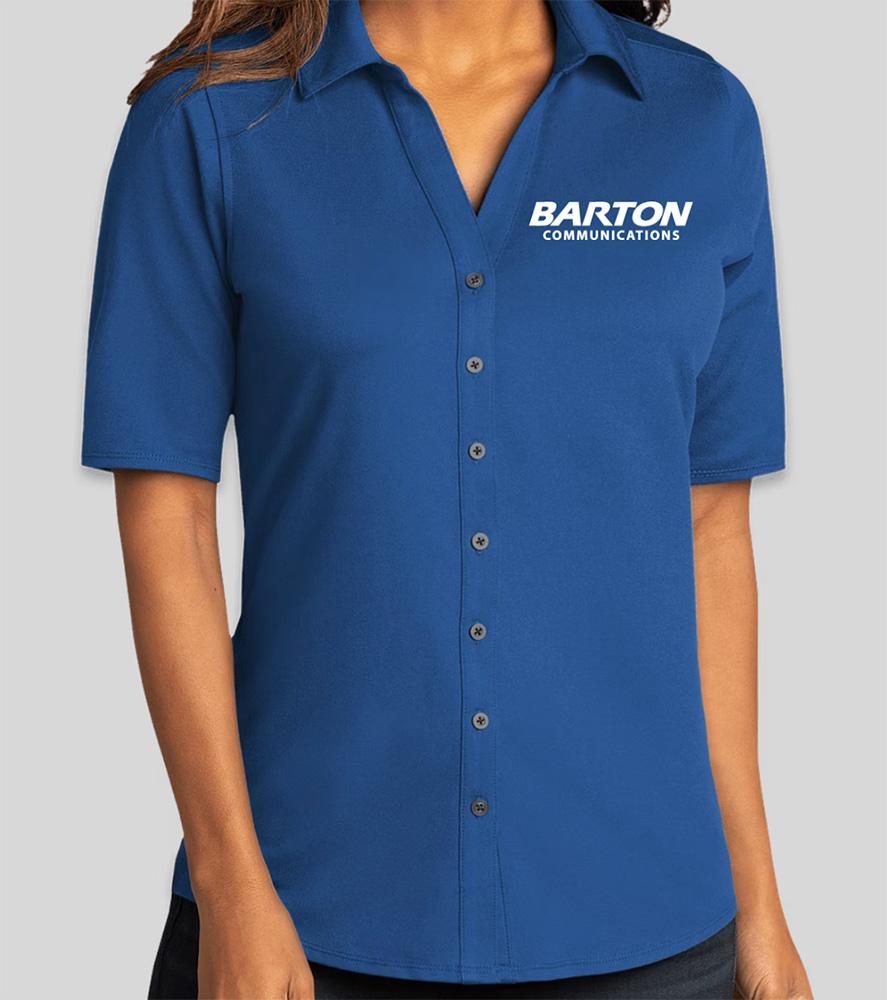 Ladies blue polo