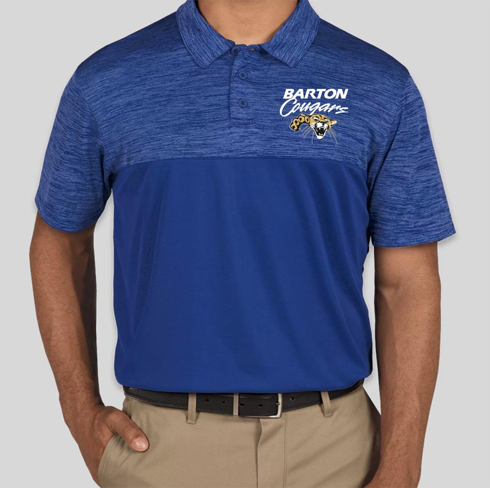 Mens blue polo