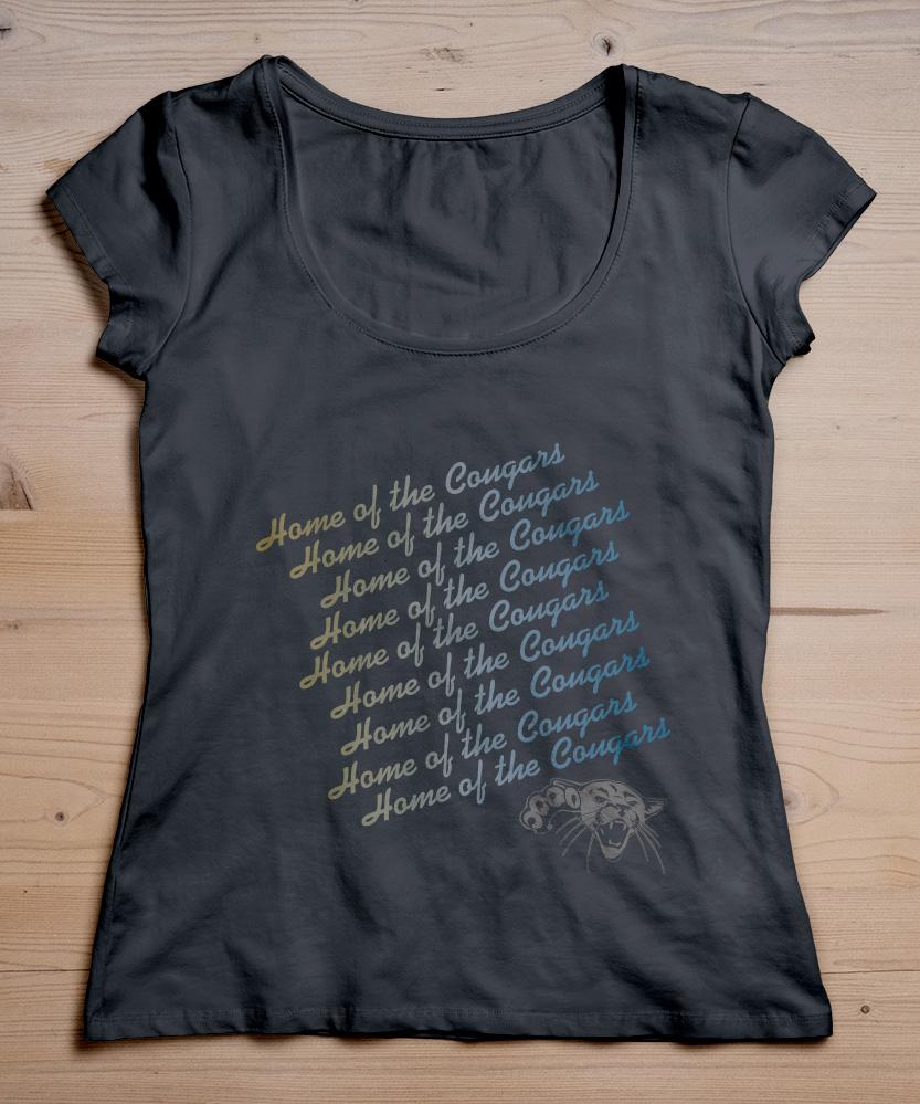 Gray home of the cougars shirt