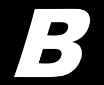 B white on black