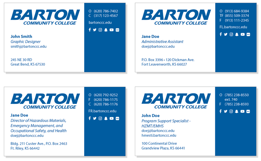 Business card front